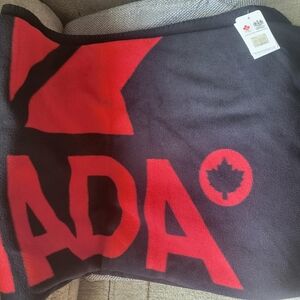 Red and Black Canada Blanket